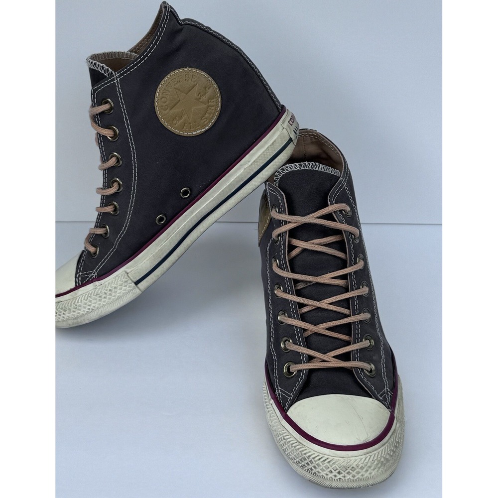Converse Chuck Taylor Shroud Gray Hidden Wedge High Top Y2K Vtg Sneakers Women 8